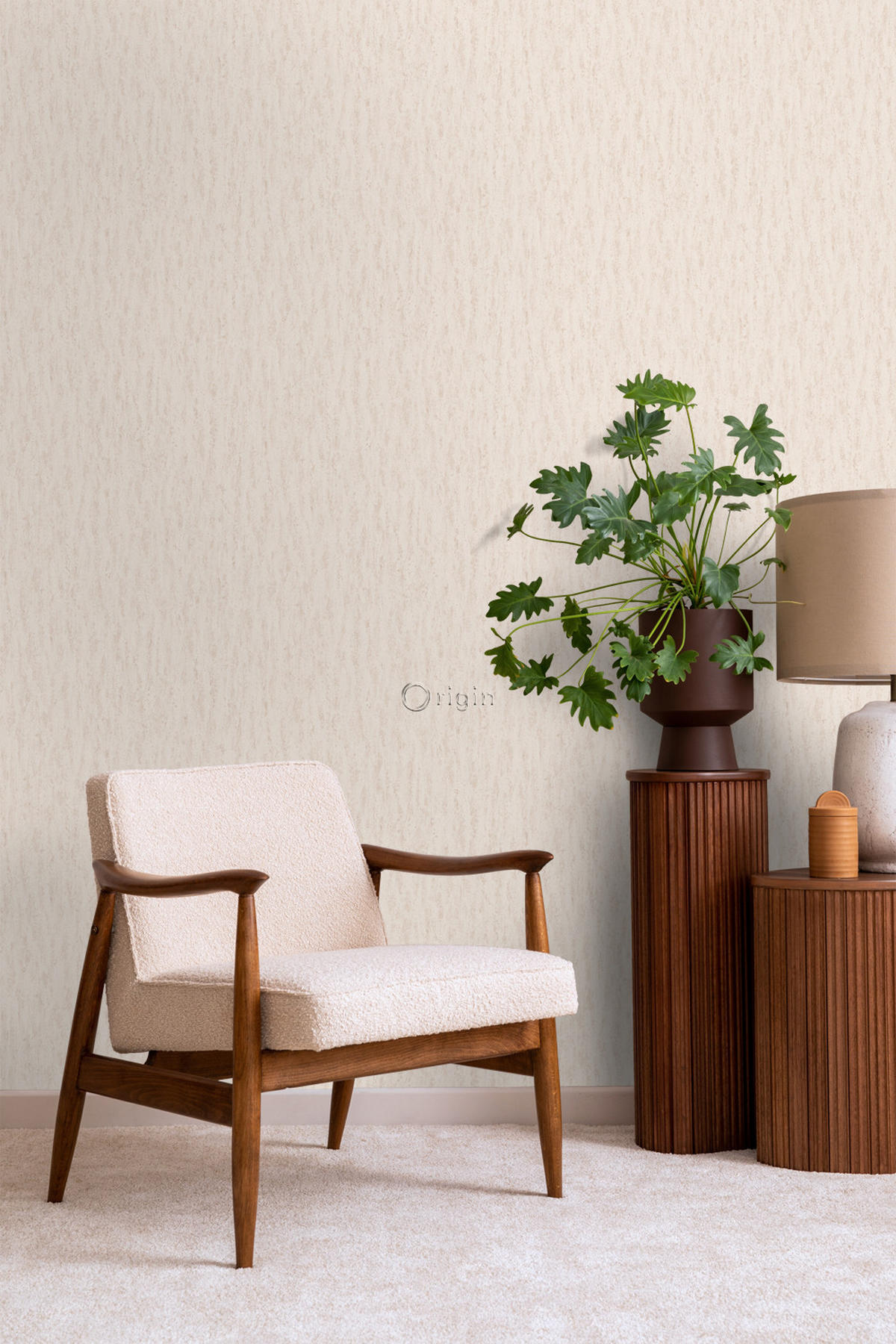 TAPETE Stein-Optik 53 cm x 10.05 m - Beige, Papier (53/1000cm) - Origin Wallcoverings