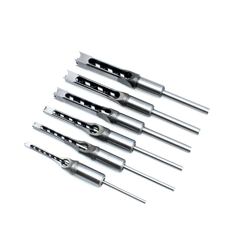 BOHRER – 6 Stück – Vierkant – Größen 6,4/8/9,5/12,7/14/16 mm - Silberfarben, Metall (1.9/1/20cm) - DCA