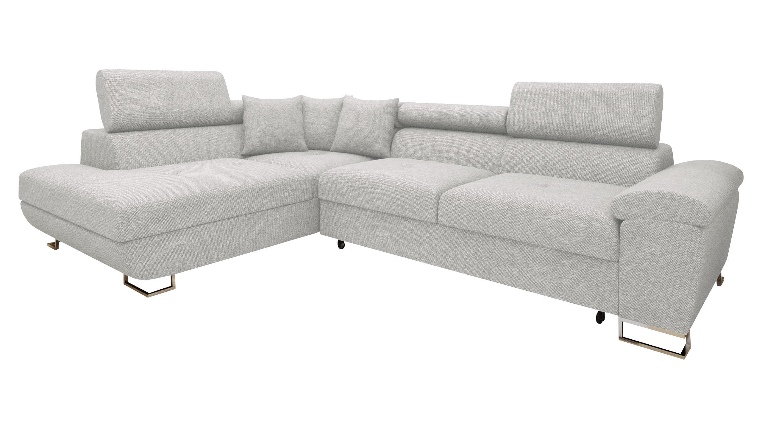 ECKSOFA Cotere, Seite: Links - Hellgrau, Holz/Textil (270/202cm) - MIRJAN24