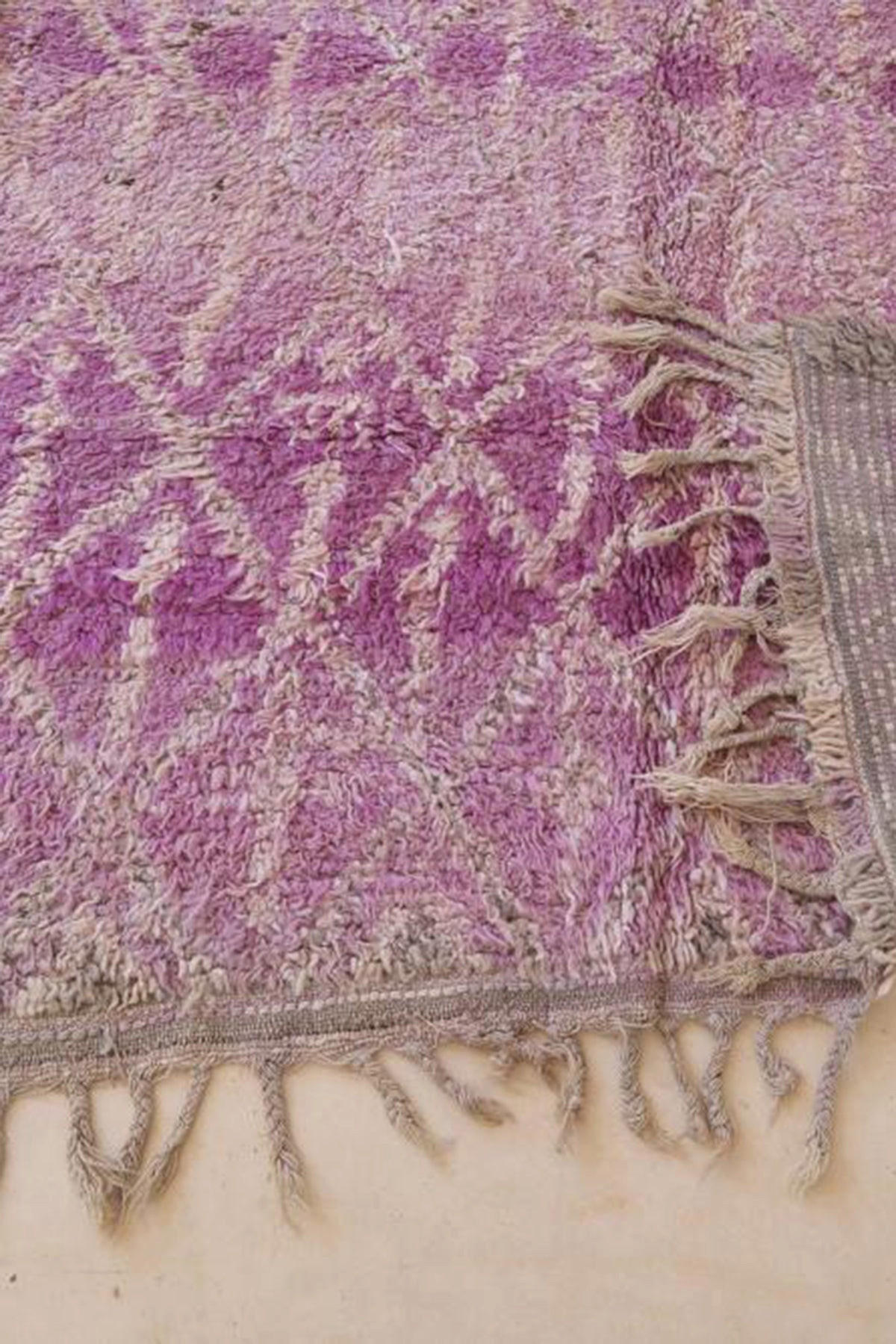 BERBERTEPPICH aus reiner Wolle 159x 363 cm - Lila, Naturmaterialien (159/363cm) - AFK Living