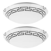 LED DECKENLEUCHTE PALILA Weiß Glas - Weiß, Glas (30/30/9cm) - Globo Lighting