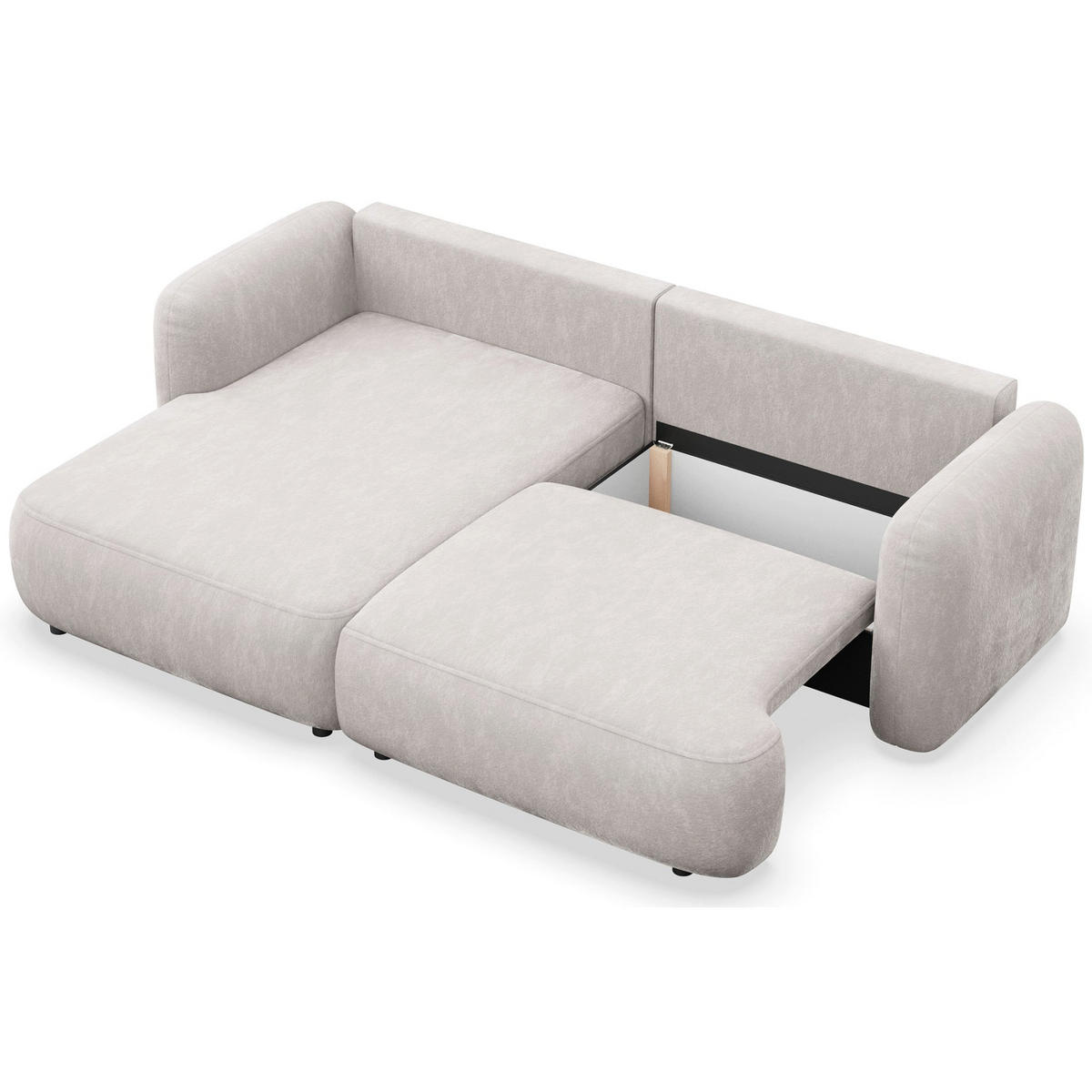 ROHOVÁ SEDAČKA Tvoya šedobéžová žinylka - černá/šedohnědá, textil/plast (267/175cm) - Selsey
