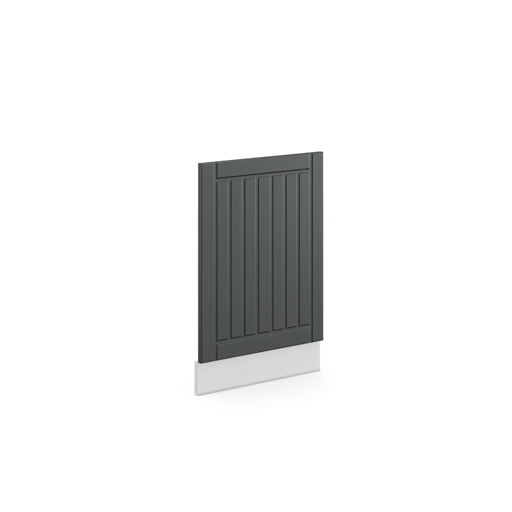 FRONTBLENDE Fame-Line Anthrazit Landhaus 45 cm ohne AP - Anthrazit/Weiß, Holzwerkstoff (45/67.4/1.6cm) - Vicco