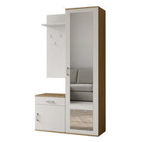 GARDEROBENSCHRANK VENTO 100/180,5/35 cm Modern Garderobe-Set Eiche Artisan - Weiß/Eiche Artisan, Holzwerkstoff (100/180.5/35cm) - MASSENO