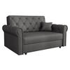 SCHLAFSOFA Viva Roma II - Schwarz/Graphitfarben, Holz/Textil (148/85/98cm) - MIRJAN24
