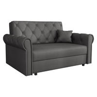 SCHLAFSOFA Viva Roma II - Schwarz/Graphitfarben, Holz/Textil (148/85/98cm) - MIRJAN24