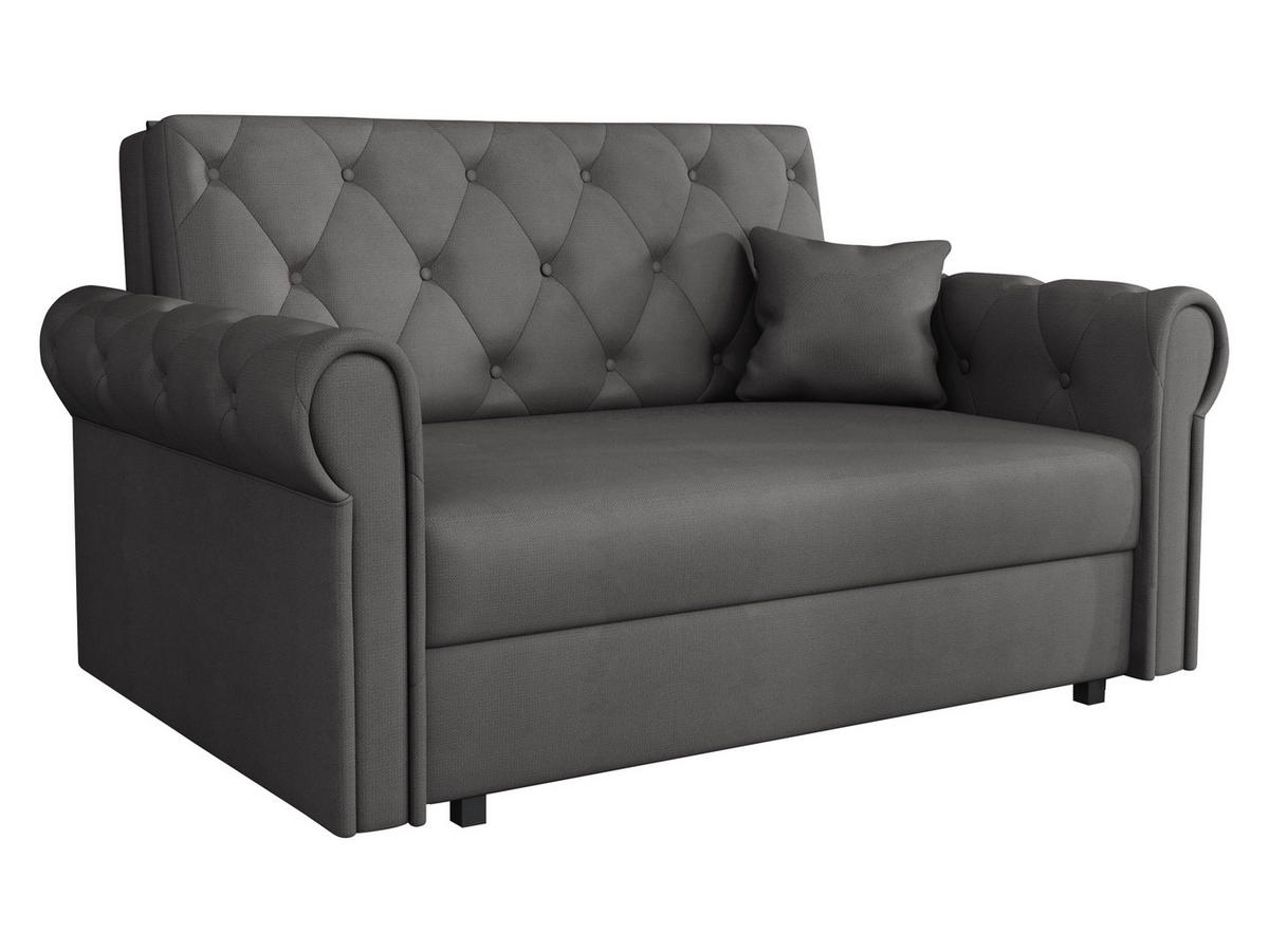 SCHLAFSOFA Viva Roma II - Schwarz/Graphitfarben, Holz/Textil (148/85/98cm) - MIRJAN24