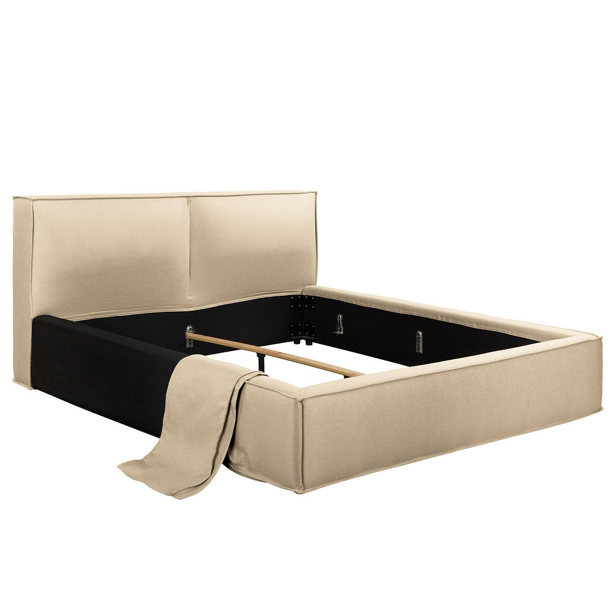 WECHSELBEZUG für Polsterbett - Beige, Textil (140/200cm) - home24