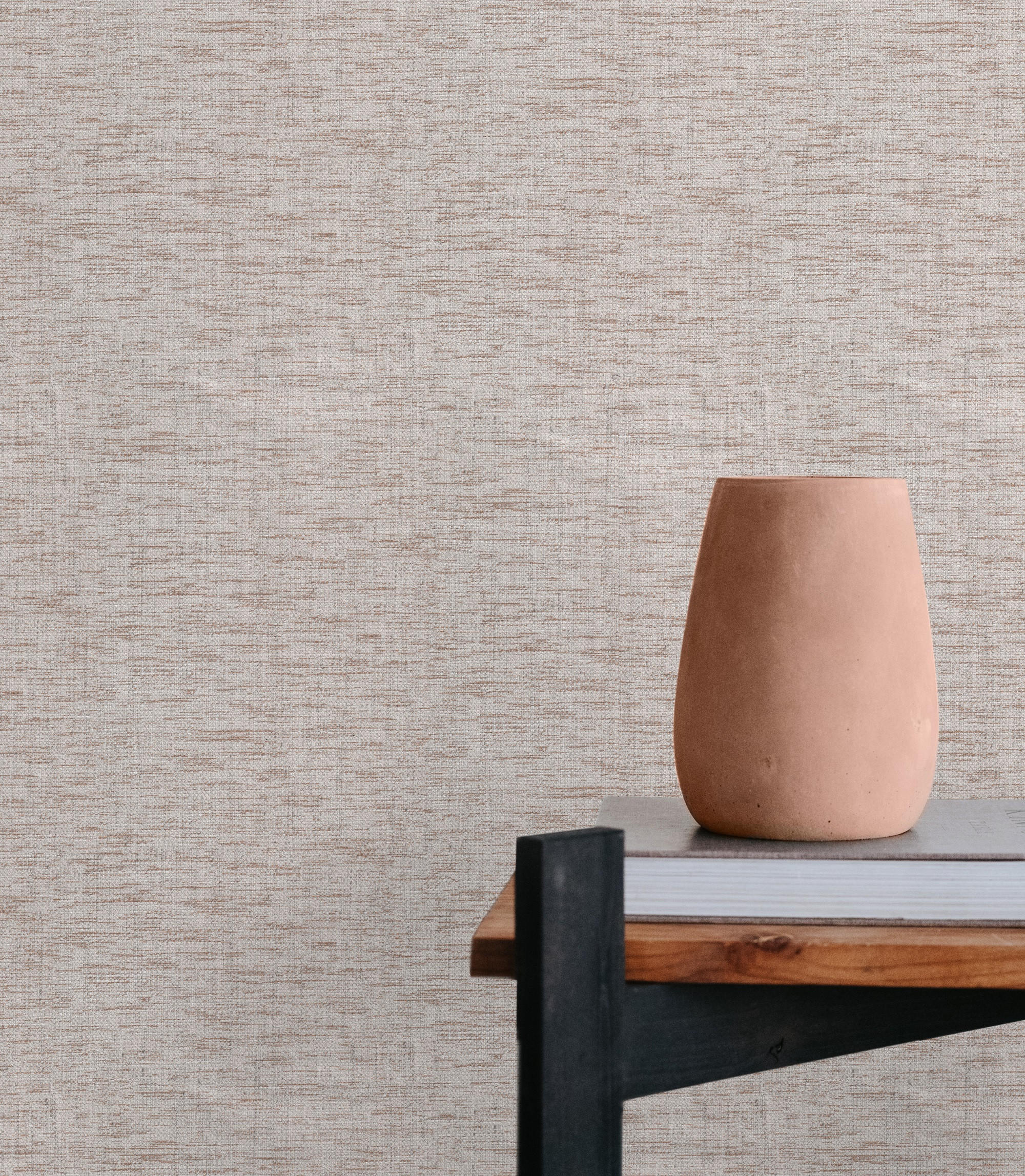 VLIESTAPETE Rohtextur Kupfer Gold - Naturfarben, Papier/Kunststoff (52/1000cm) - Sublime