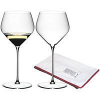 CHARDONNAY WEINGLÄSER + POLIERTUCH Veloce transparent 690 ml 2er Set - Transparent, Glas (0.69L) - Riedel
