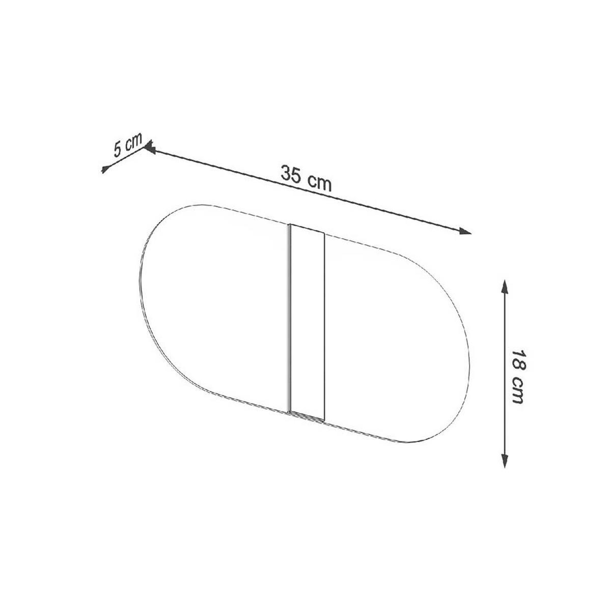 WANDLEUCHTE Glas Stahl Weiß Tangerine - Weiß, Metall (5/18/35cm)