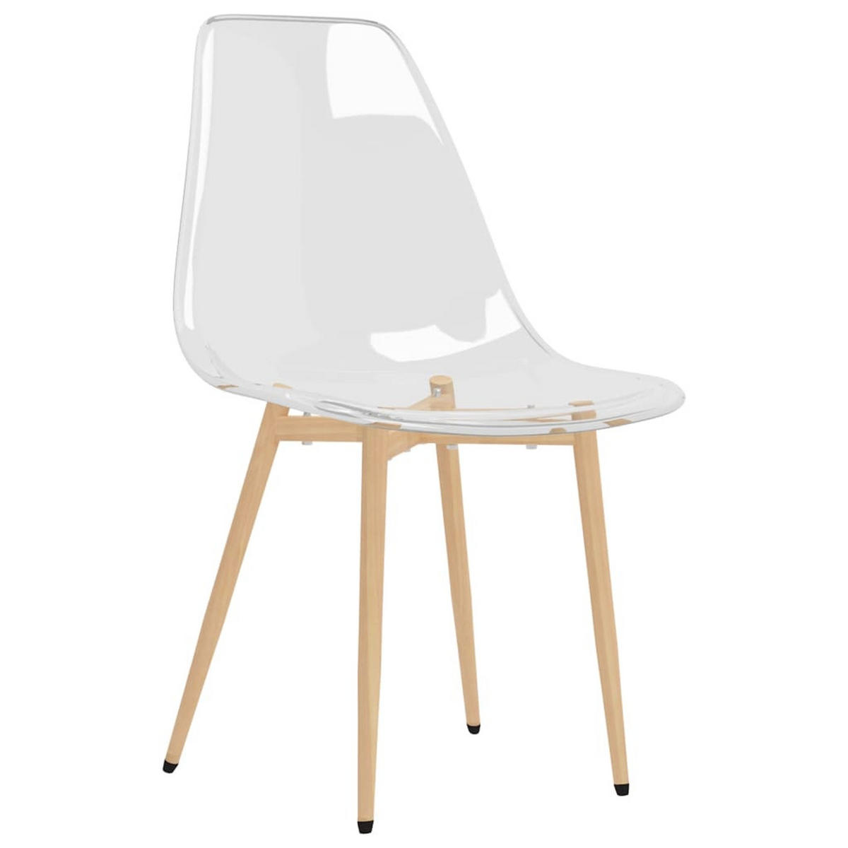 ESSZIMMERSTÜHLE 6 Stk. Transparent PET 46*52*84cm - Transparent, Metall (46/84/52cm) - ZMH