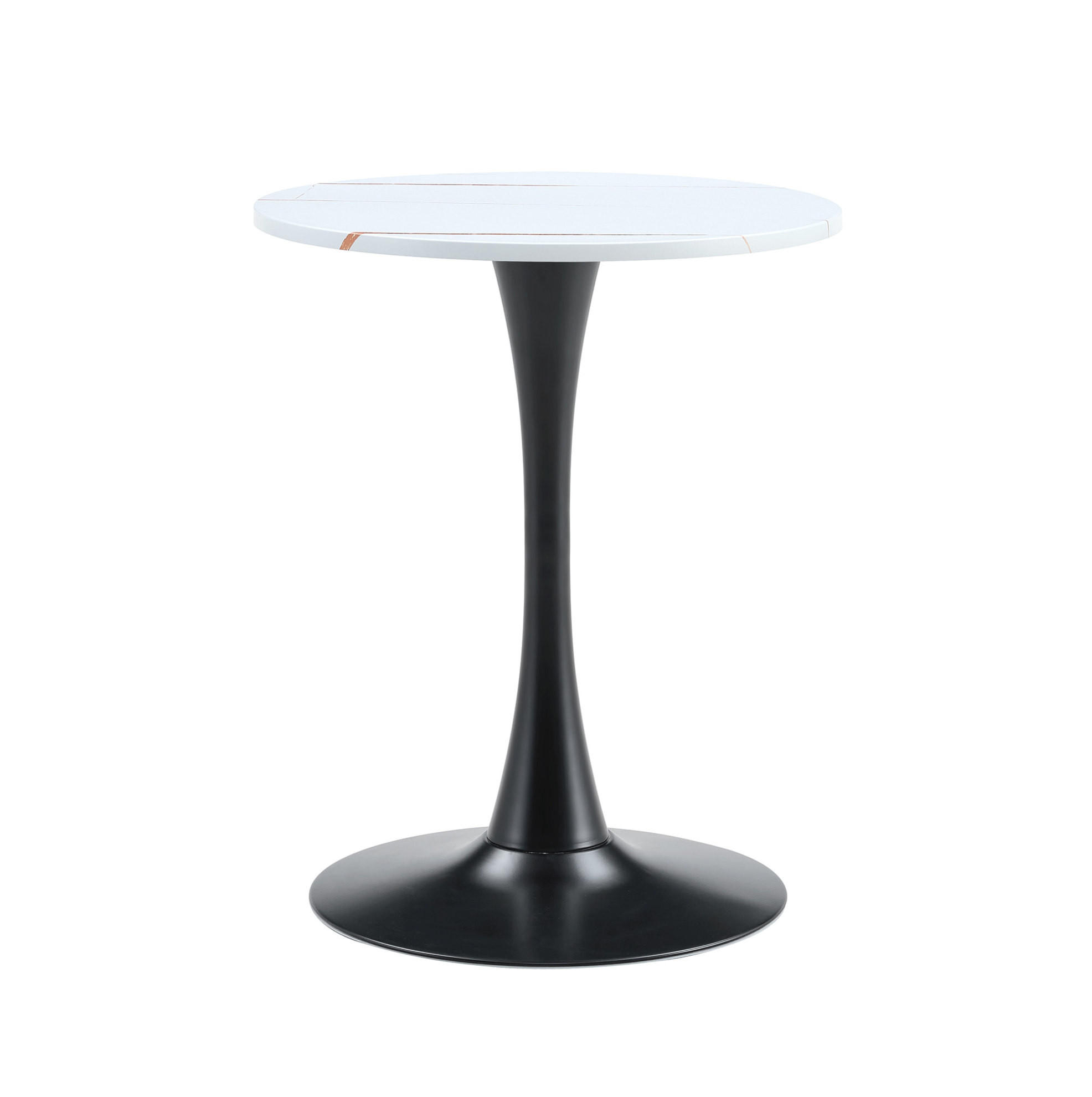 BEISTELLTISCH 60/72 cm Weiß/Schwarz aus MDF und Metall - Weiß, Holzwerkstoff (60/60/72cm) - OKMYHOME