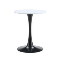 BEISTELLTISCH 60/72 cm Weiß/Schwarz aus MDF und Metall - Weiß, Holzwerkstoff (60/60/72cm) - OKMYHOME