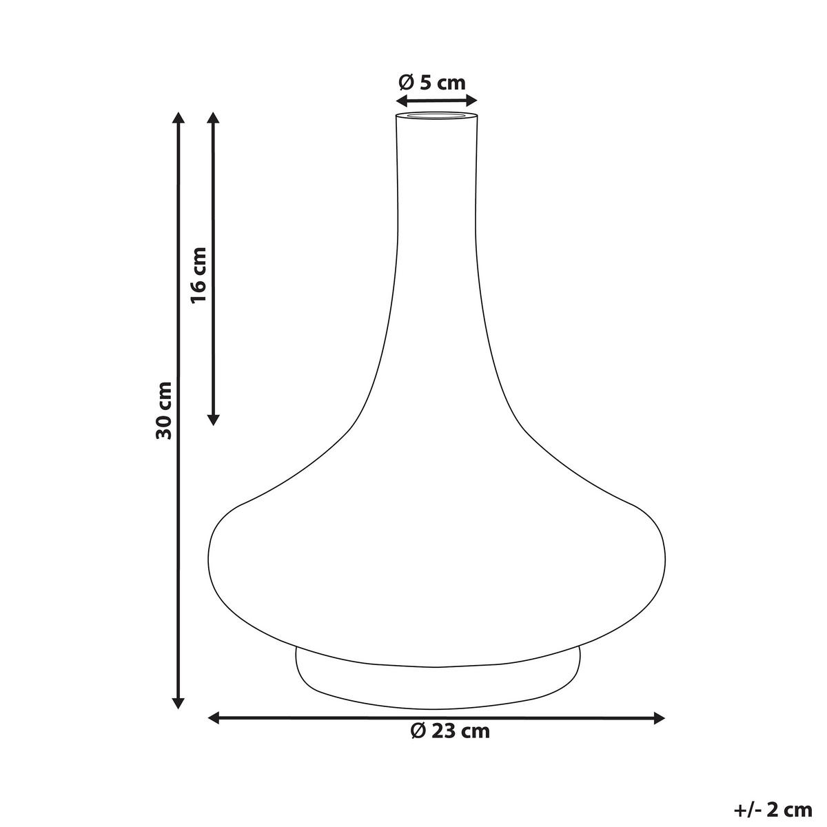 DEKOVASE Glas gelb Paneer - Goldfarben, Glas (30cm) - Beliani
