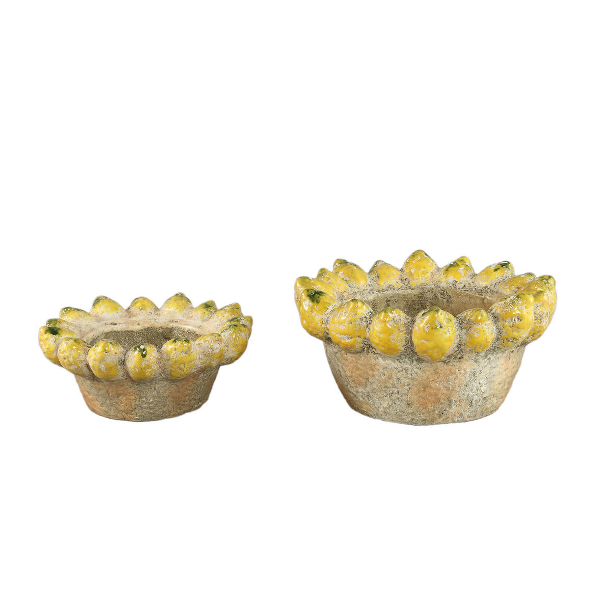 SCHALE Fruitsy Gelb 30/30/15cm - Gelb, Keramik (15cm) - PTMD Collection