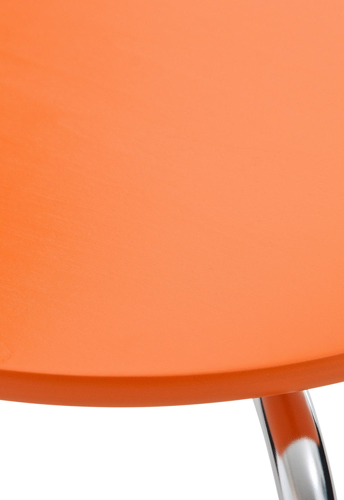 BESUCHERSTUHL Holz orange - Chromfarben/Orange, Holz/Metall (43/86/45cm) - CLP