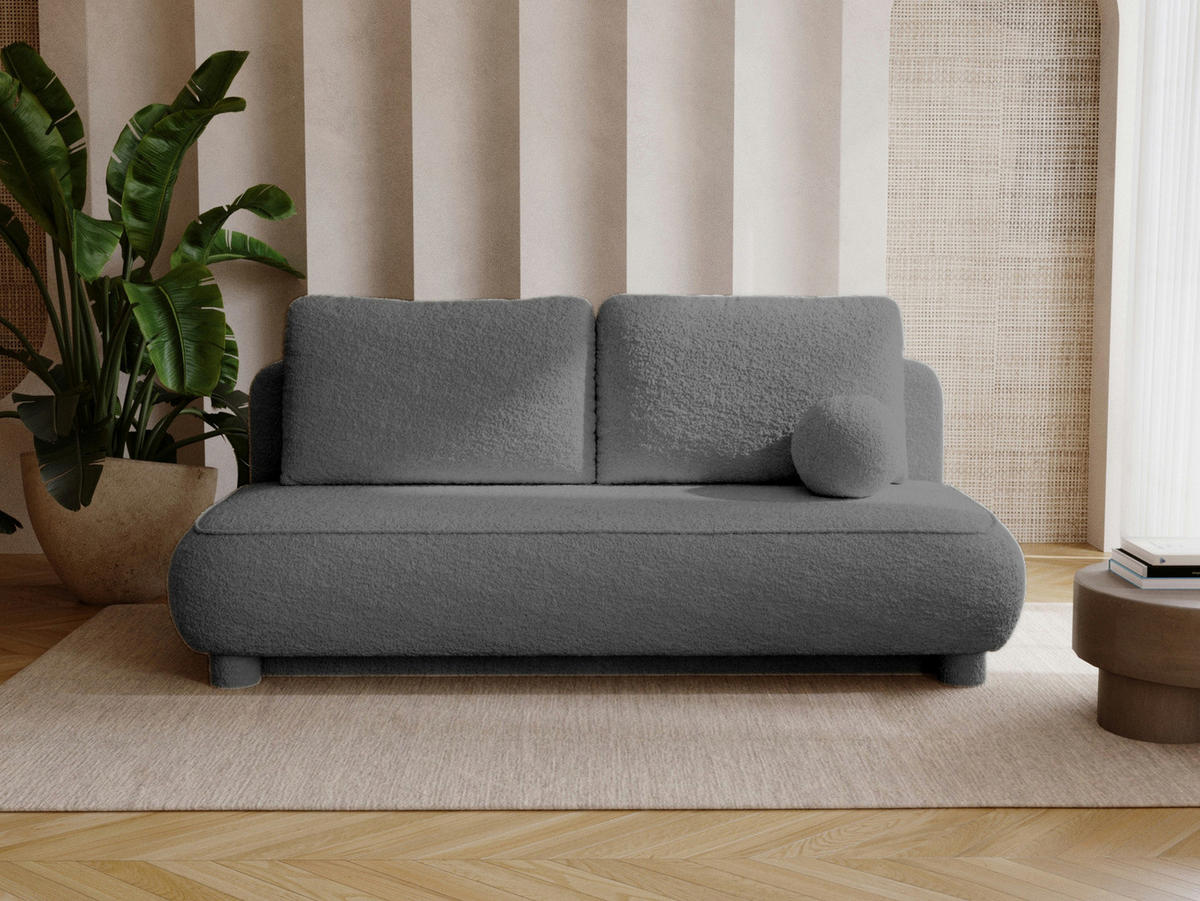SOFA Graphit BELLY - Graphitfarben, Holzwerkstoff (209/96/96cm) - Compleo24