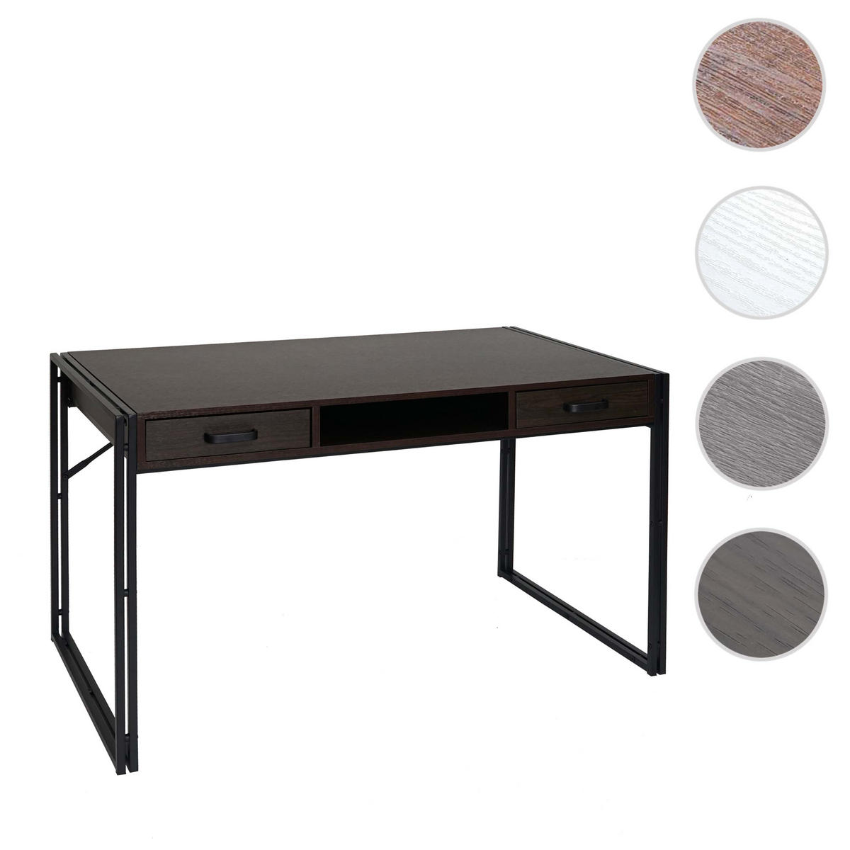 SCHREIBTISCH rechteckig Dunkelbraun - Dunkelbraun, Holzwerkstoff (70/122/75cm) - MCW