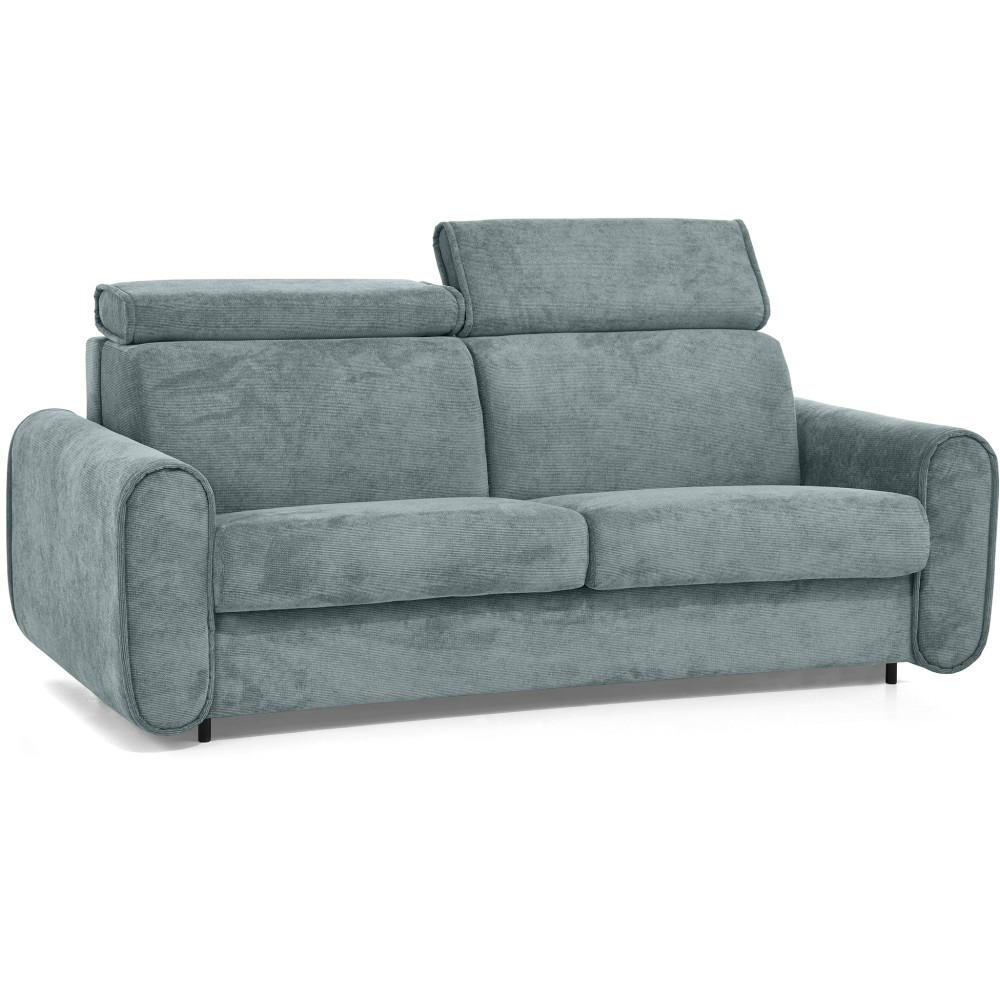 SCHLAFSOFA Pavarti mit italienischem Gestell, 180x195, Hellblau - Schwarz/Hellblau, Holzwerkstoff/Textil (234/88/100cm) - Beautysofa