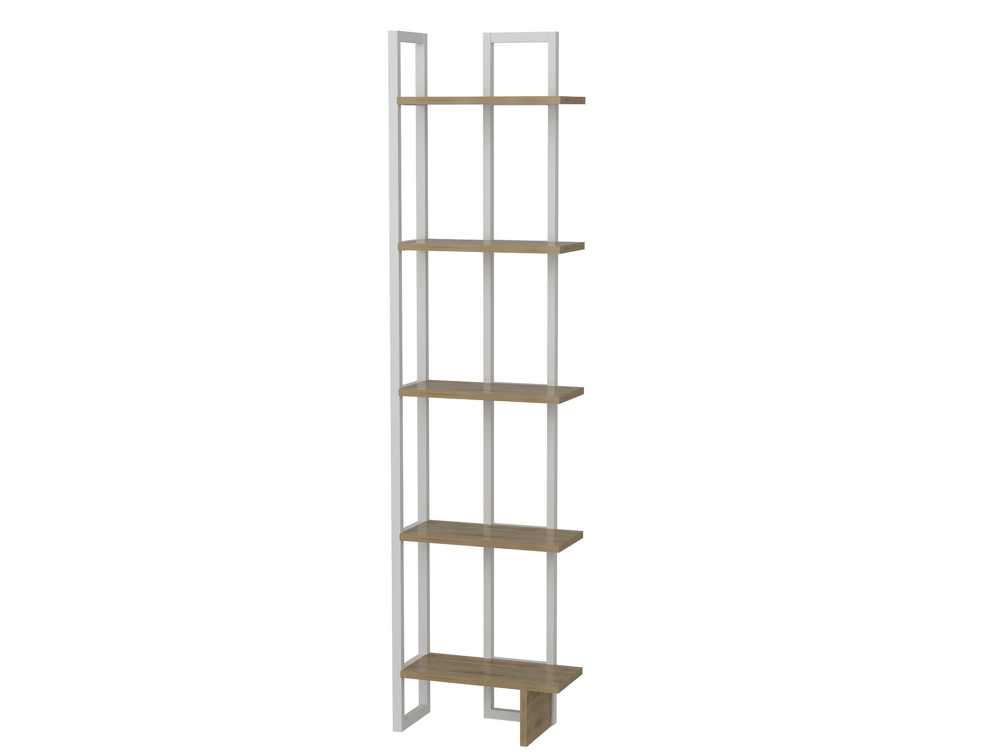 ECKREGAL Alice Weiß Braun - Weiß/Braun, Holzwerkstoff/Metall (45/180/22cm) - Decorotika