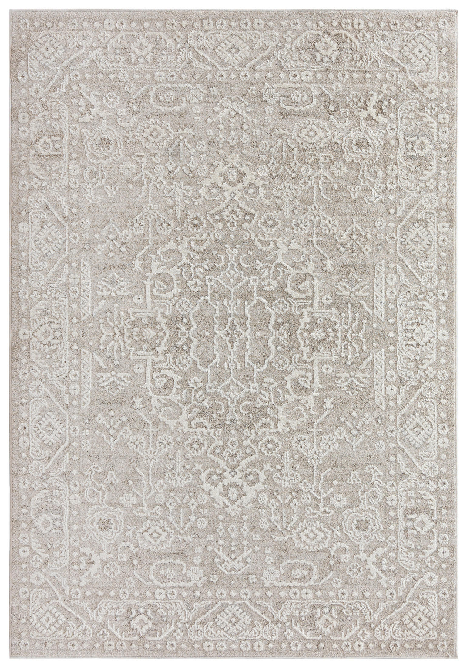TEPPICH Beige Orientalisch - Rechteckig Modern, Ethnisch - 120 x 170 cm - Beige/Creme, Textil (120/170cm) - Mazovia