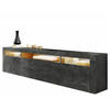LOWBOARD Denver Schiefer - Schieferfarben, Holzwerkstoff (166/49/35cm) - Vladon