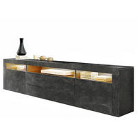 LOWBOARD Denver Schiefer - Schieferfarben, Holzwerkstoff (166/49/35cm) - Vladon