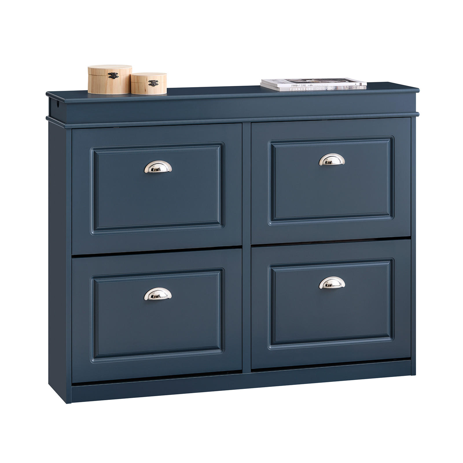 SCHUHKIPPER Blau - Blau, Holzwerkstoff (104/83/24cm) - SoBuy