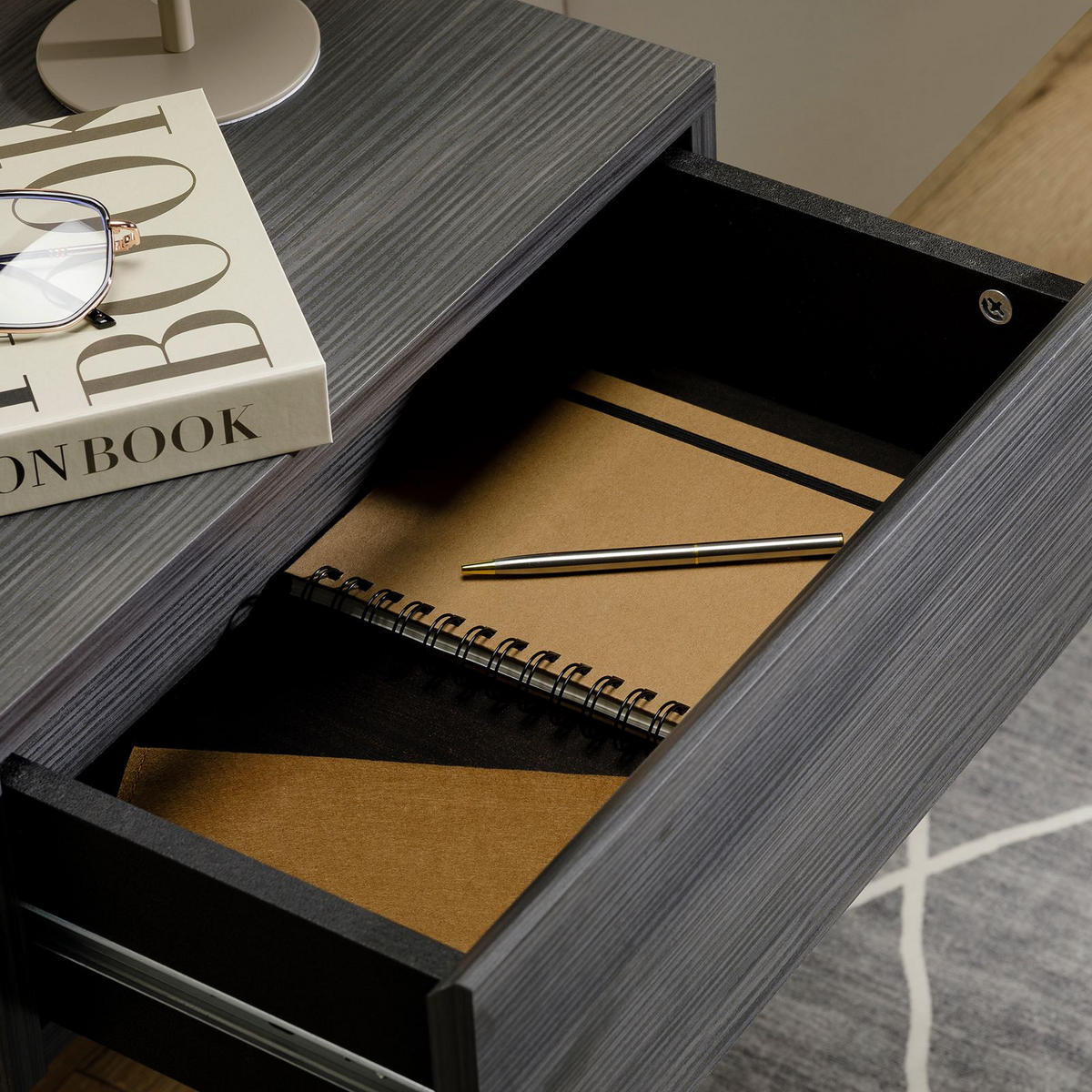 NACHTTISCH ANNE hängend - Eschefarben, Holzwerkstoff (42/14/30cm) - CARO-Möbel