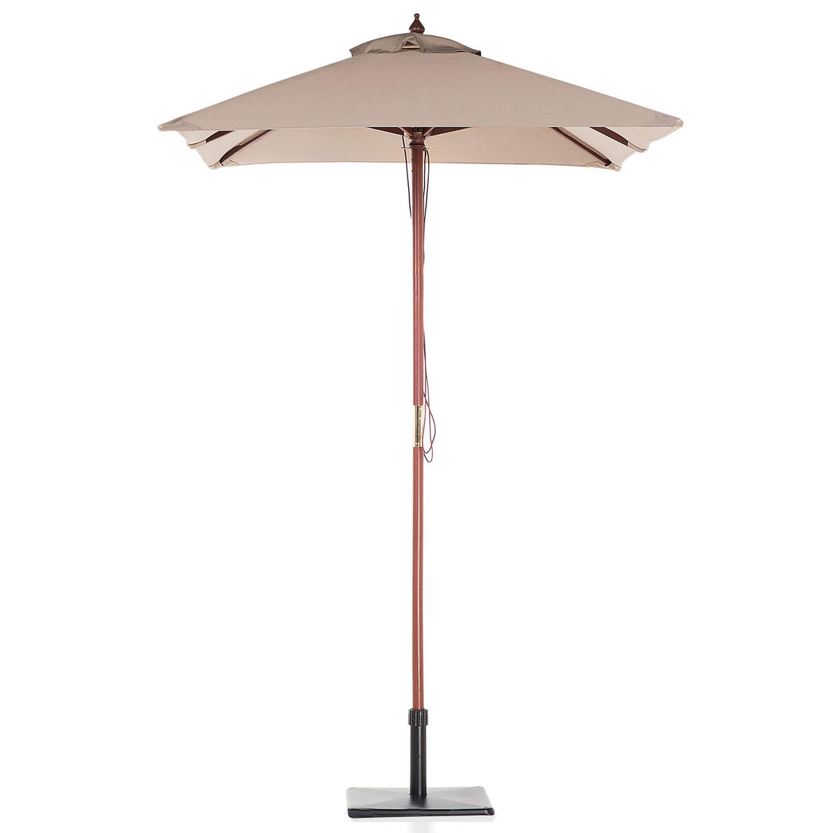 SONNENSCHIRM 270 cm dunkelgrau Toscana - Dunkelgrau/Dunkelbraun, Textil (270/270cm) - Beliani