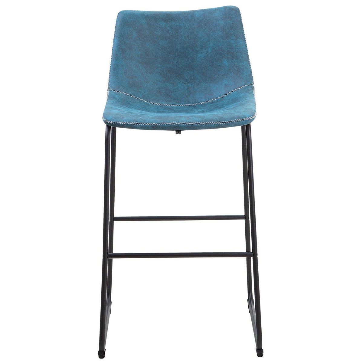BARSTUHL 2er-Set Polsterbezug Blau Franks - Blau, Textil/Metall (46/99/46cm) - Beliani