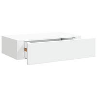 WANDREGAL Mit Schublade Weiss 40/23,5/10 Cm Mdf - Weiß, Holzwerkstoff (23.5/10/40cm) - vidaXL