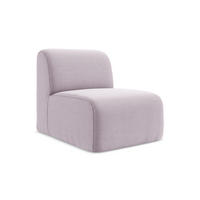 SOFAELEMENT Samt Stoff Violett - Flieder/Schwarz, Holzwerkstoff/Kunststoff (70/75/94cm) - Makamii