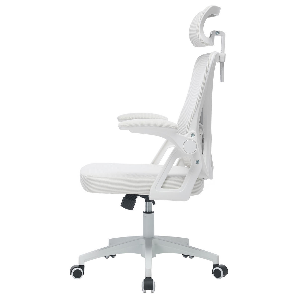 BÜROSTUHL Weiß 58/65/108 cm - Weiß, Metall (58/108/65cm) - PANGIVO
