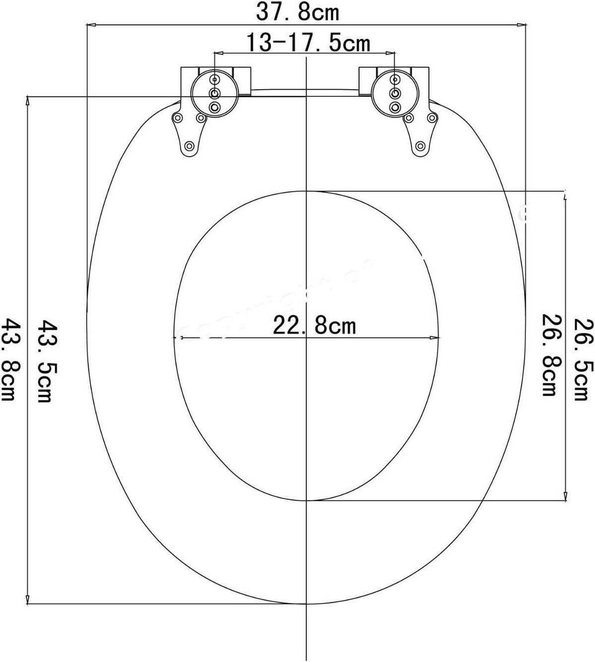 WC SITZ, mit Absenkautomatik, MDF Holzkern, Oval - Schwarz, Kunststoff (37/5/43cm) - Woltu