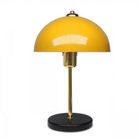 TISCHLAMPE edith farbe Gelb 40w pilzförmige - Gelb, Metall (38/38/23cm) - Concept Usine