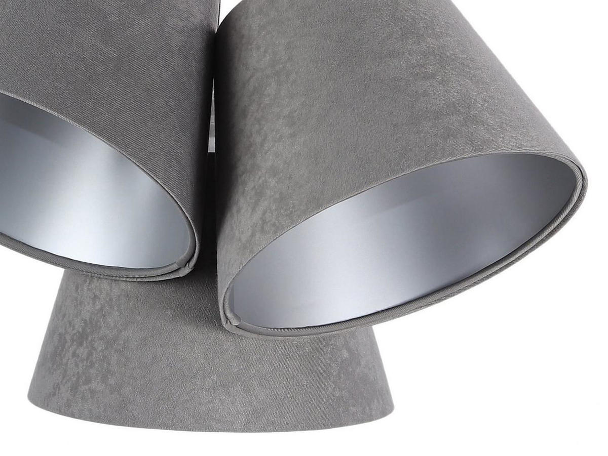 HÄNGELEUCHTE Grau 26/19 cm - Silberfarben, Kunststoff (26/0.8/19cm) - ONZENO
