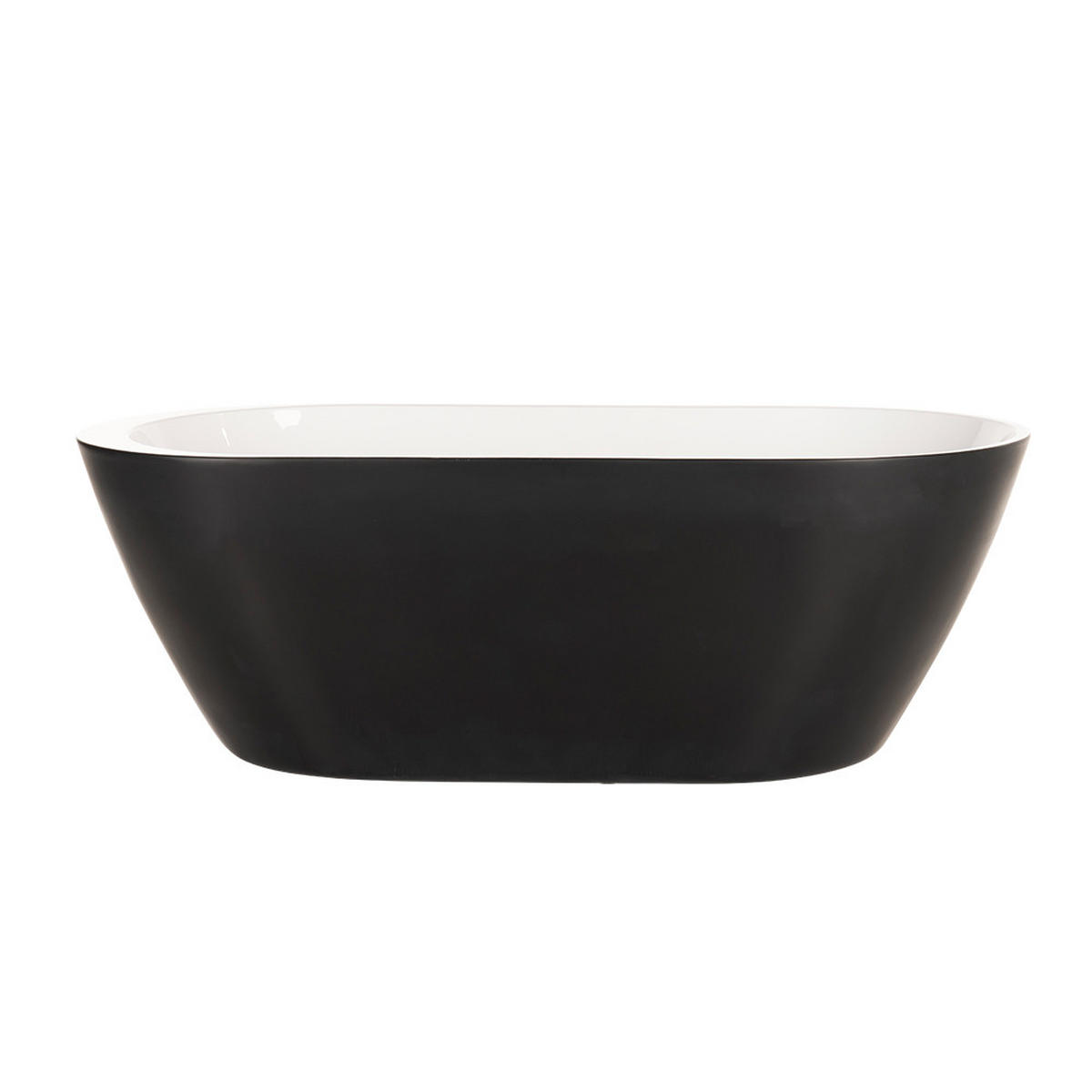 FREISTEHENDE BADEWANNE CODO - Schwarz - Schwarz, Keramik (170/58/80cm) - Home Deluxe
