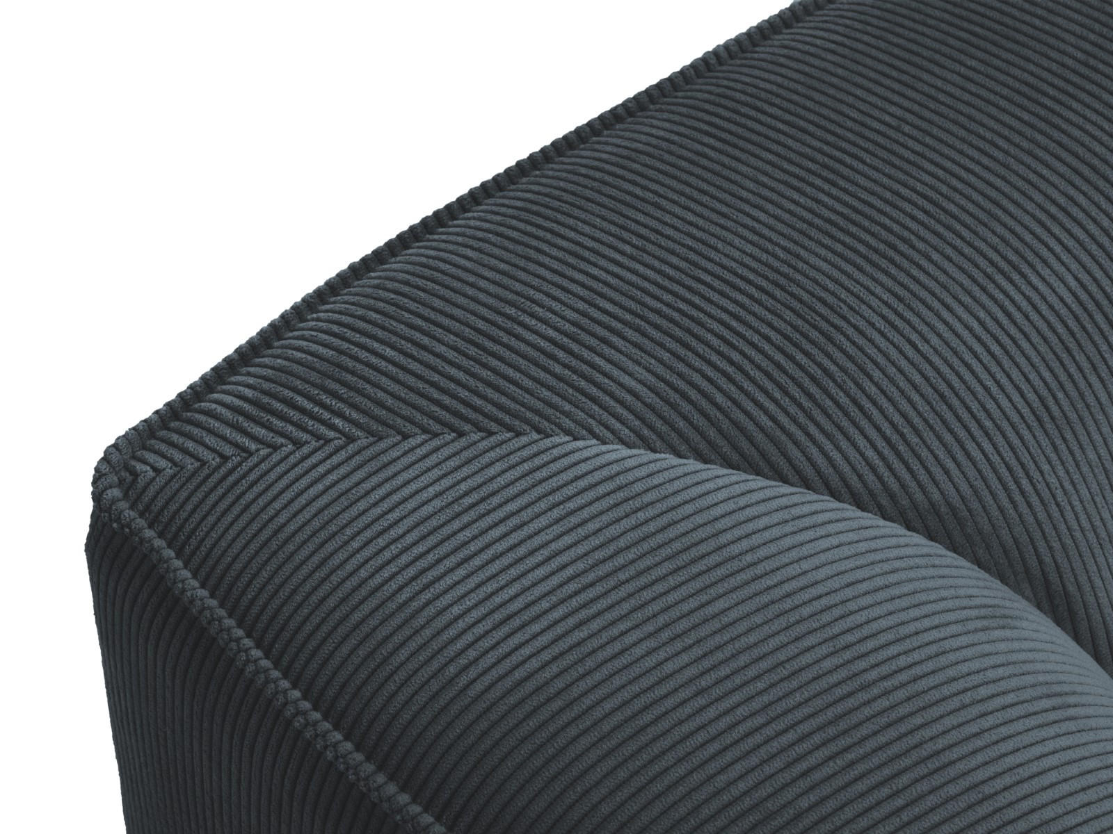 SOFA Ruby aus Cord blau 2 Sitzplätze - Blau, Textil (93/69/174cm) - Micadoni