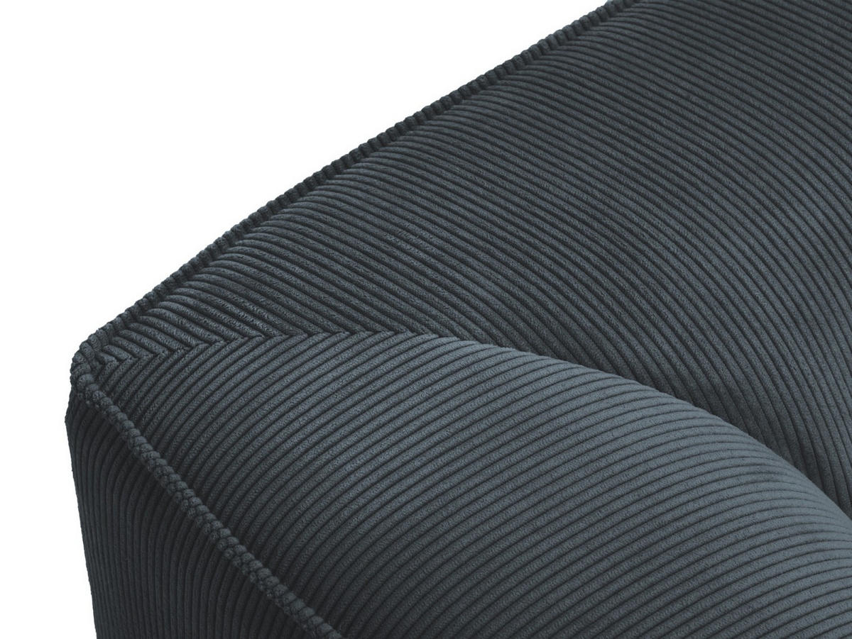 SOFA Ruby aus Cord blau 3 Sitzplätze - Blau, Textil (93/69/232cm) - Micadoni
