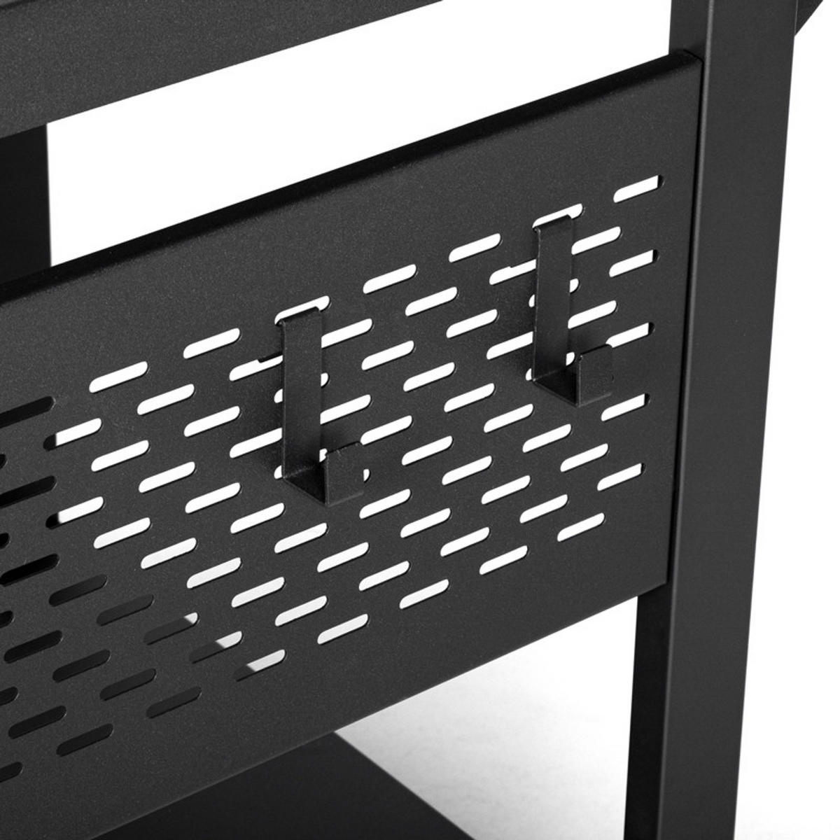 BEISTELLTISCH Schwarz - Schwarz, Metall (60/75.5/121cm) - Somagic