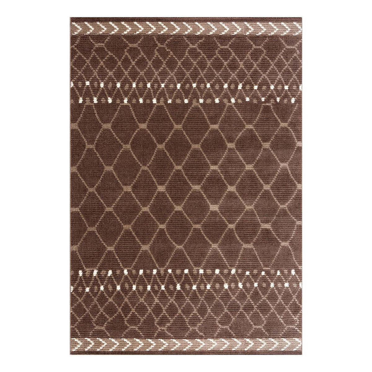 KURZFLOR-TEPPICH April 2312 Braun 140x200 cm - Braun, Textil (140/200cm) - carpet city
