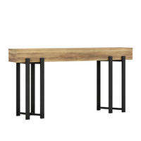 KONSOLENTISCH 160/28/79 cm Holzoptik Schwarz - Ahornfarben, Holzwerkstoff/Metall (30/160/80cm) - Quality Elegance