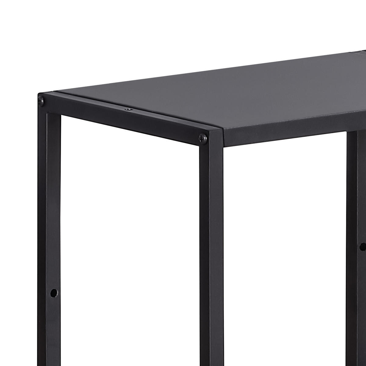 WANDREGAL-SET 4 TLG. Nostened - Schwarz, Metall (27.5/27.5/20cm) - [en.casa]