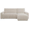 ECKSOFA ARGOS Beige Cord - Beige/Schwarz, Kunststoff/Textil (245/150cm) - MKS