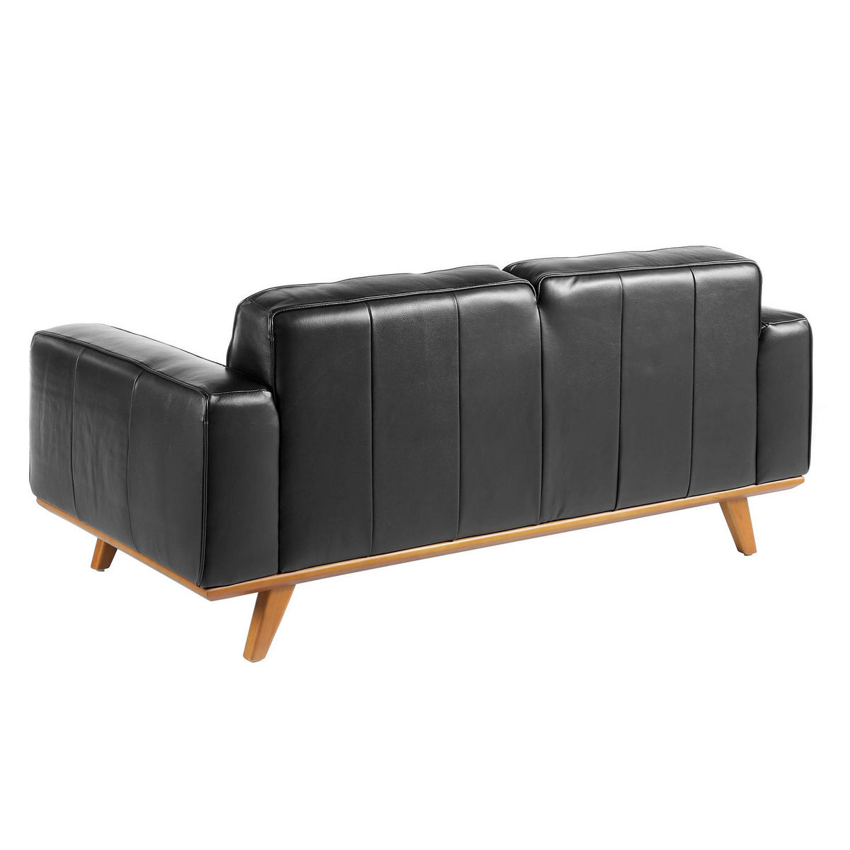 CHESTERFIELD-SOFA Chester 2-Sitzer Sofa aus schwarzem Leder 181/95/78 cm - Schwarz, Leder (181/78/95cm) - ANGEL CERDA