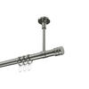 GARDINENSTANGEN-SET Sonette Estana 100 cm, 1-läufig, 20 mm Ø Edelstahl-Optik - Edelstahlfarben, Metall (100cm) - INTERDECO