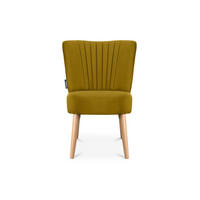 COCKTAILSESSEL DUCO auf hohen Beinen, Gelb/Buche - Gelb/Buchefarben, Holz/Textil (63/89/65cm) - KONSIMO®