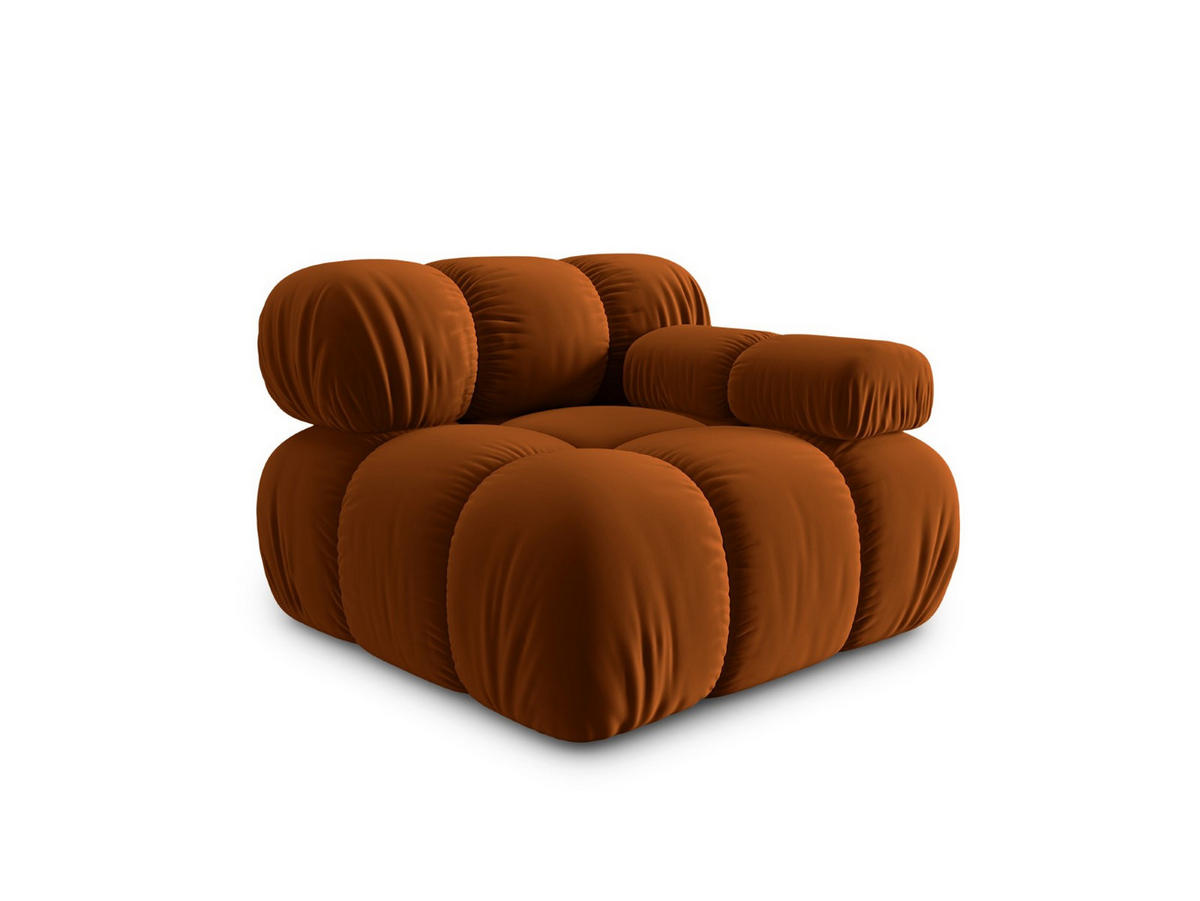 MODUL rechts Bellis aus Samt terrakotta - Terra cotta, Textil (94/70/94cm) - Micadoni